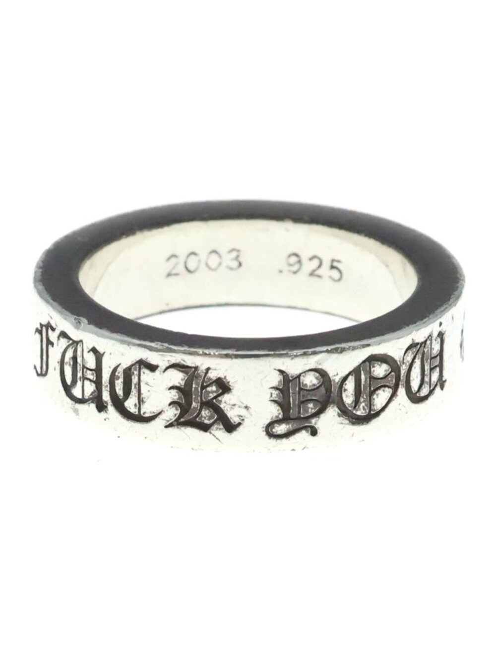 Chrome Hearts Spacer Fck You Ring Silver